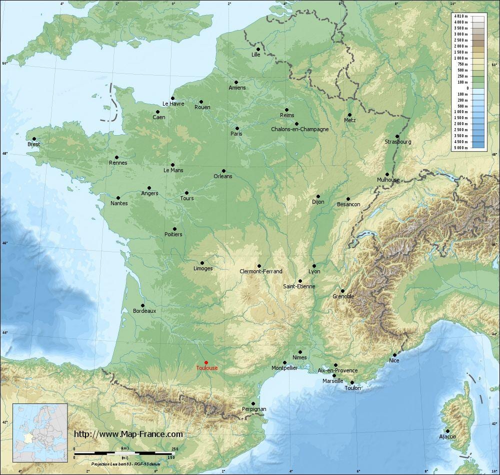 địa lý bản đồ của Toulouse