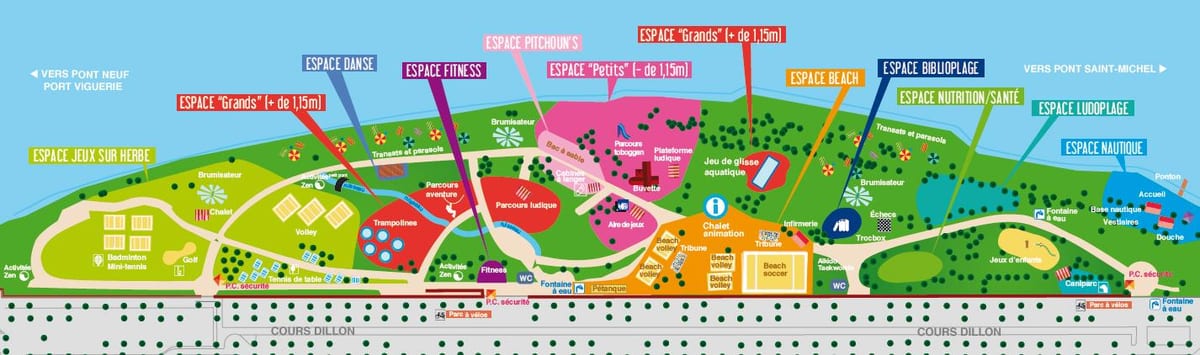 bản đồ của Toulouse bãi biển,