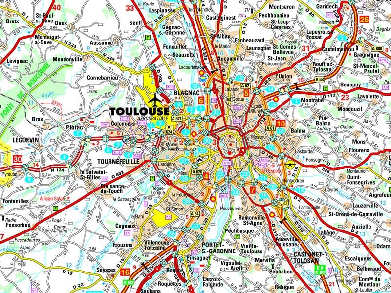 bản đồ của đường Toulouse