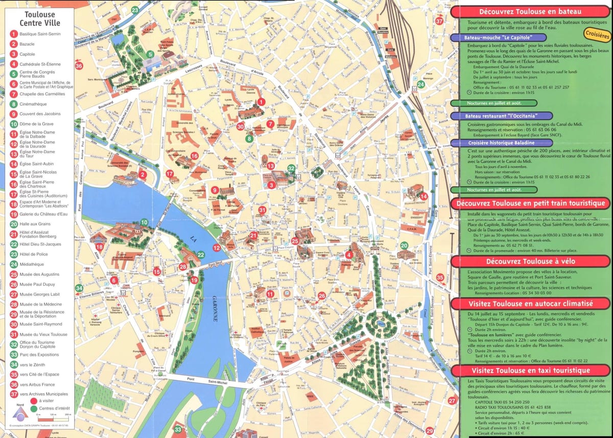 bản đồ của thành phố Toulouse