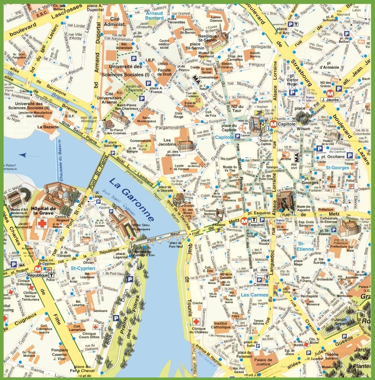bản đồ của Toulouse