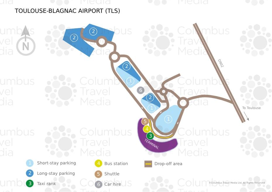 bản đồ của Toulouse blagnac sân bay