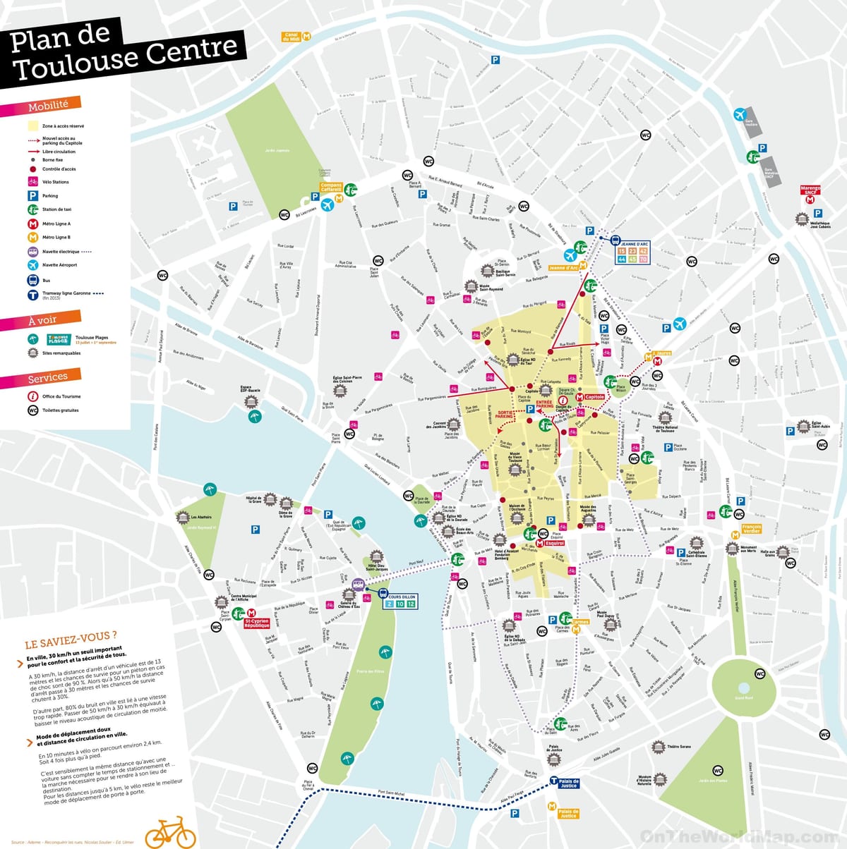 bản đồ của nơi Toulouse