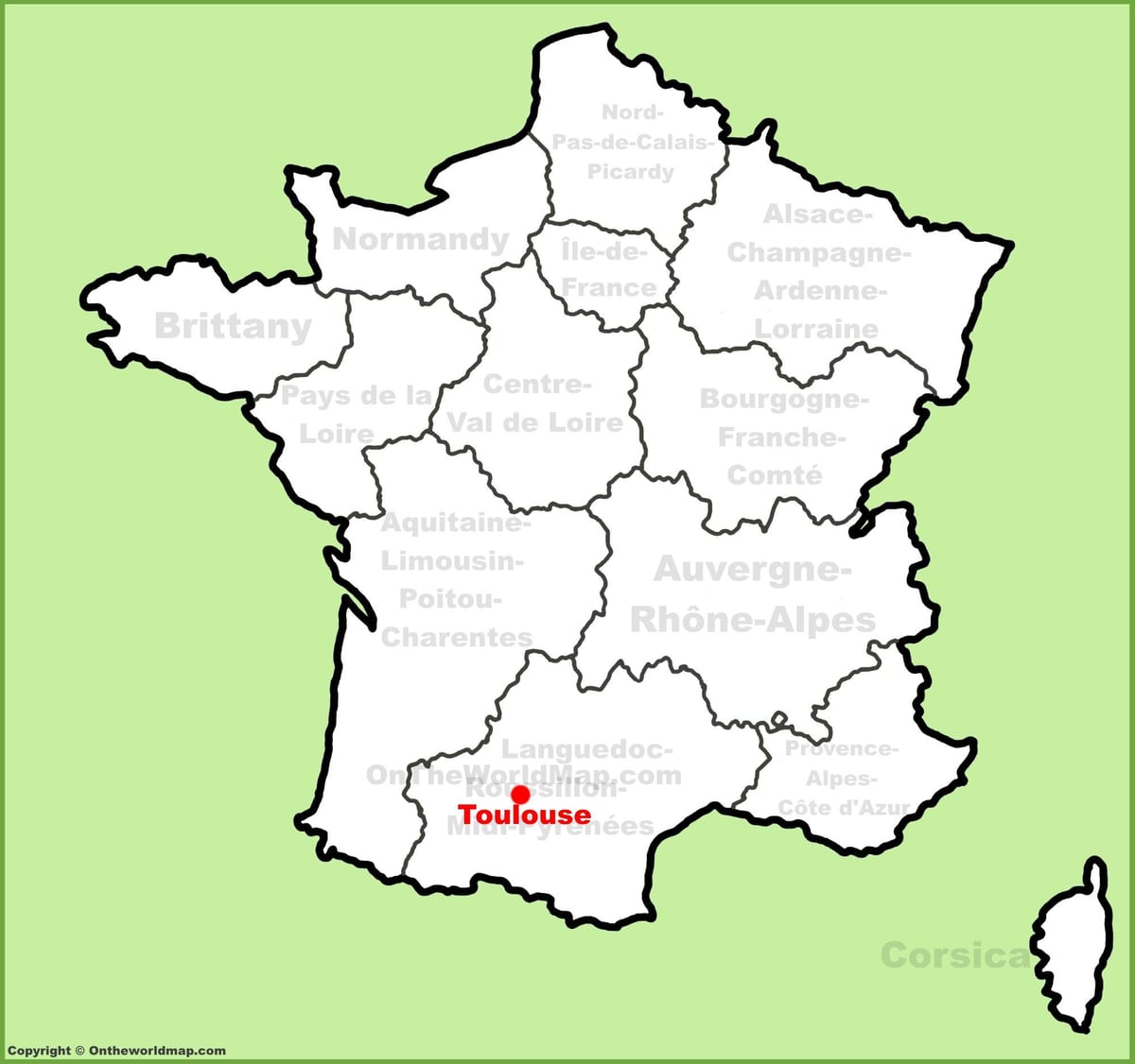 Toulouse trên bản đồ