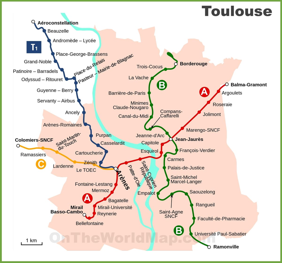 Toulouse ngầm bản đồ