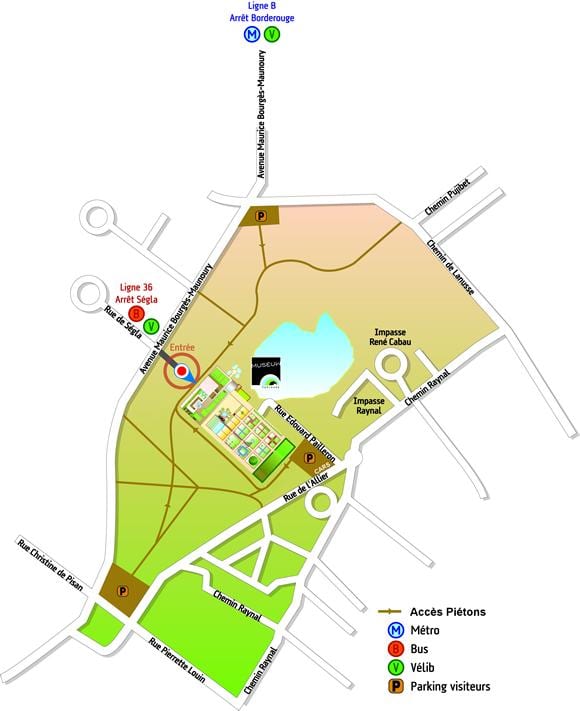 bản đồ của Toulouse vườn