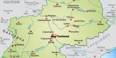 Toulouse khu bản đồ