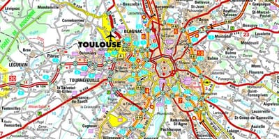 Bản đồ của đường Toulouse