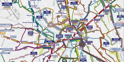 Toulouse vận chuyển bản đồ