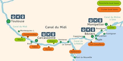 Bản đồ của Toulouse thuyền