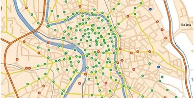 Bản đồ của Toulouse xe đạp