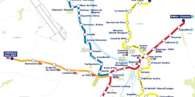 Bản đồ của Toulouse trâm